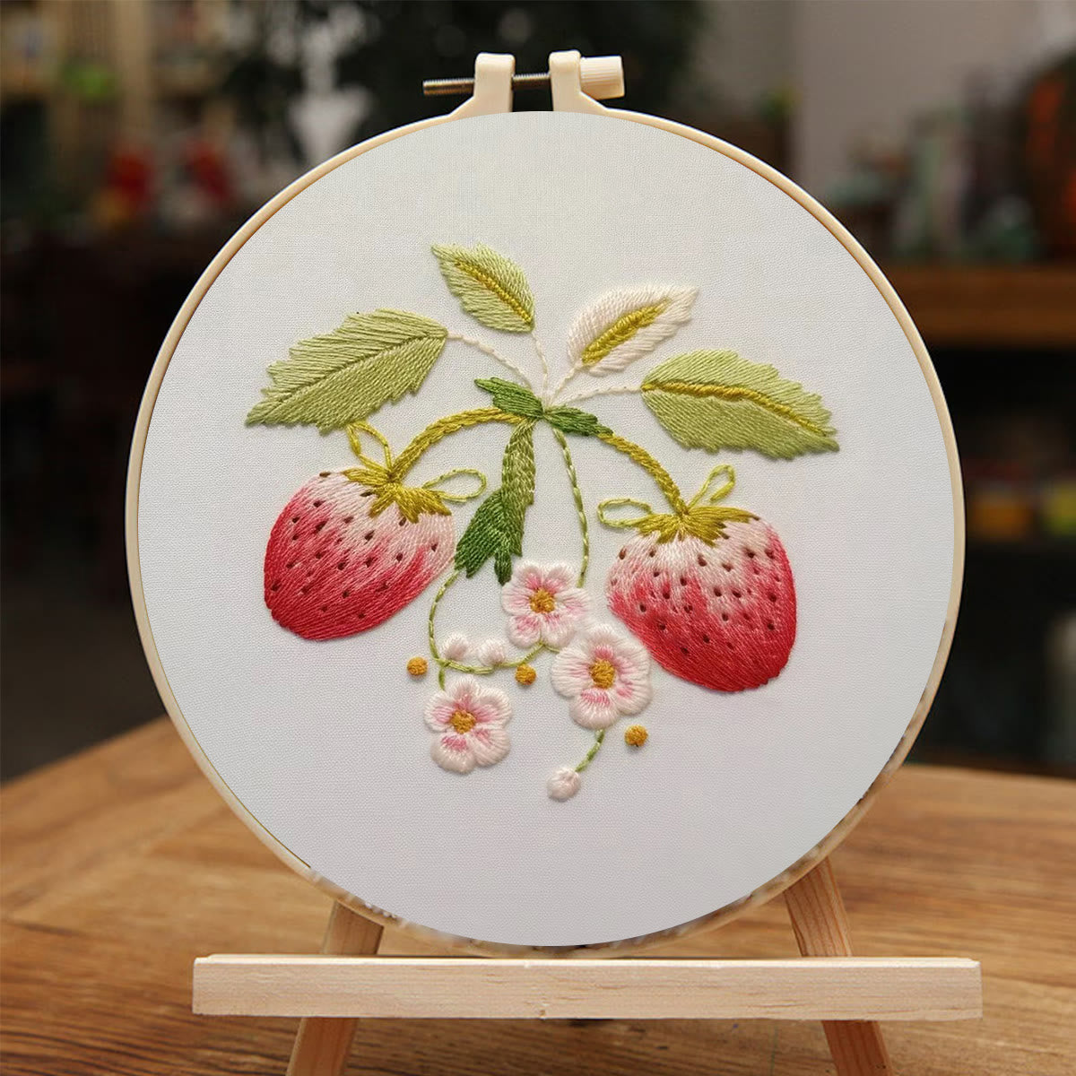 Rubbyoo Embroidery Kit-  Strawberry Blossoms
