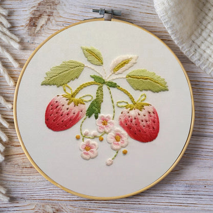 Rubbyoo Embroidery Kit-  Strawberry Blossoms