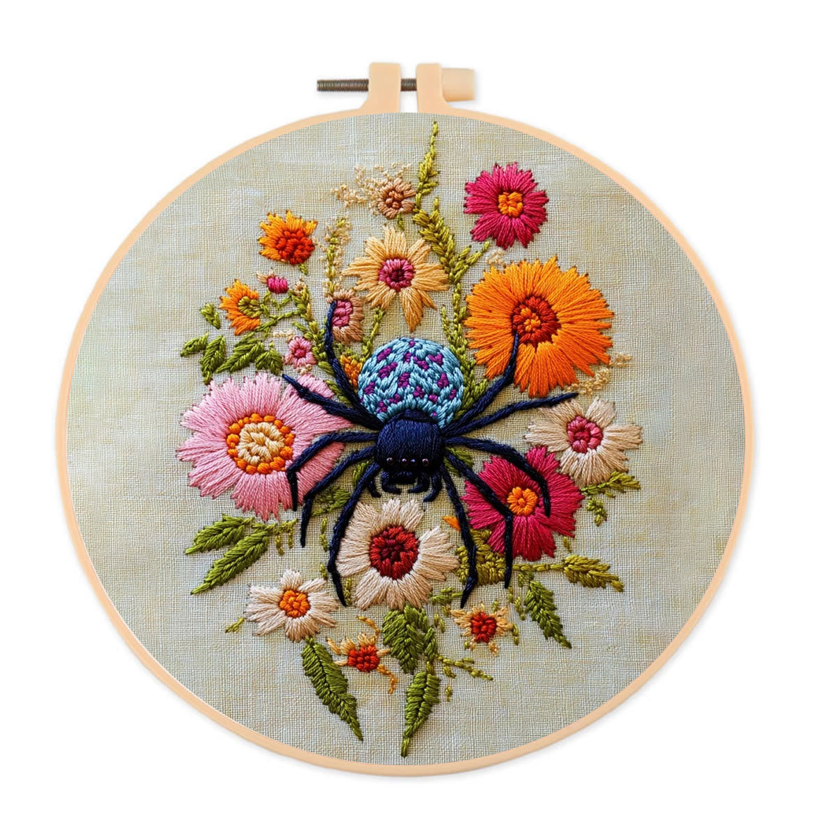Rubbyoo Embroidery Kit-  Insects Spring Flowers