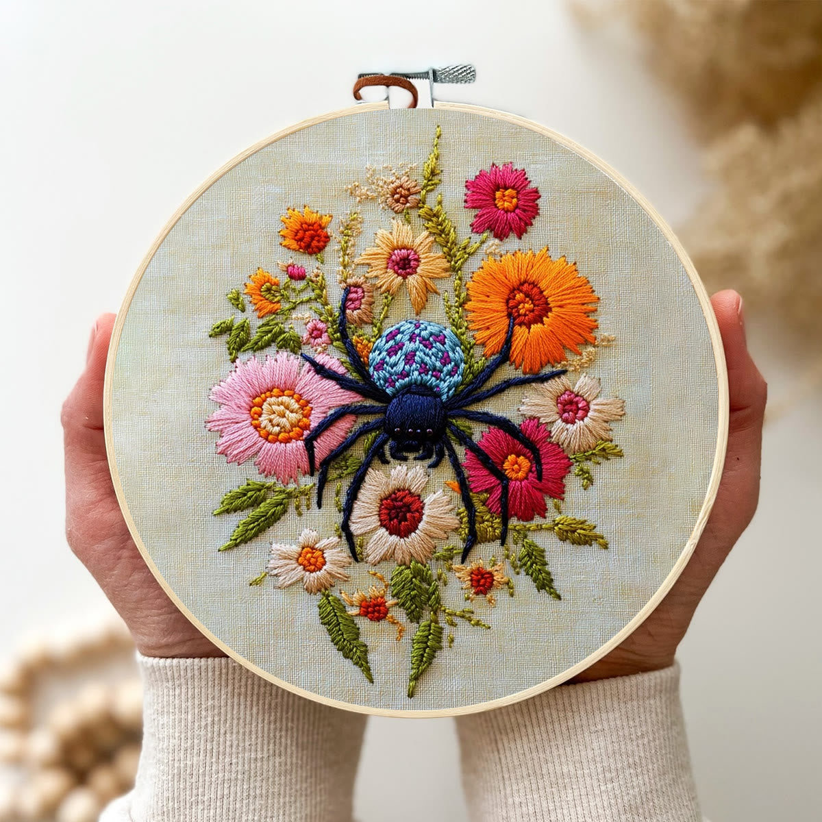 Rubbyoo Embroidery Kit-  Insects Spring Flowers