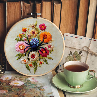 Rubbyoo Embroidery Kit-  Insects Spring Flowers