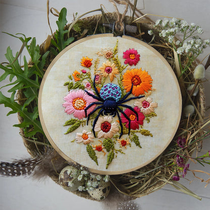 Rubbyoo Embroidery Kit-  Insects Spring Flowers