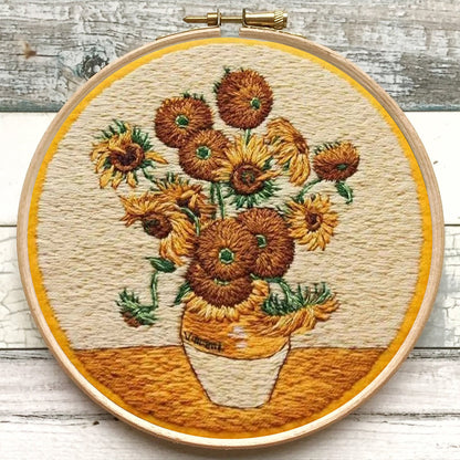 Rubbyoo Embroidery Kit- Van Gogh Sunflowers