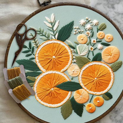 Rubbyoo Embroidery Kit- Oranges