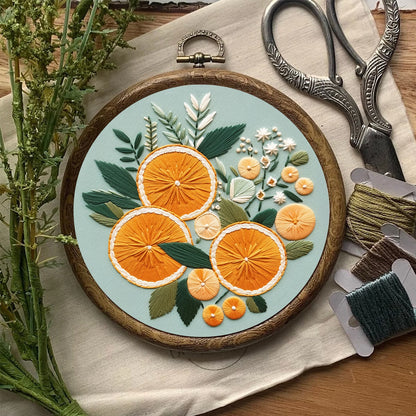 Rubbyoo Embroidery Kit- Oranges