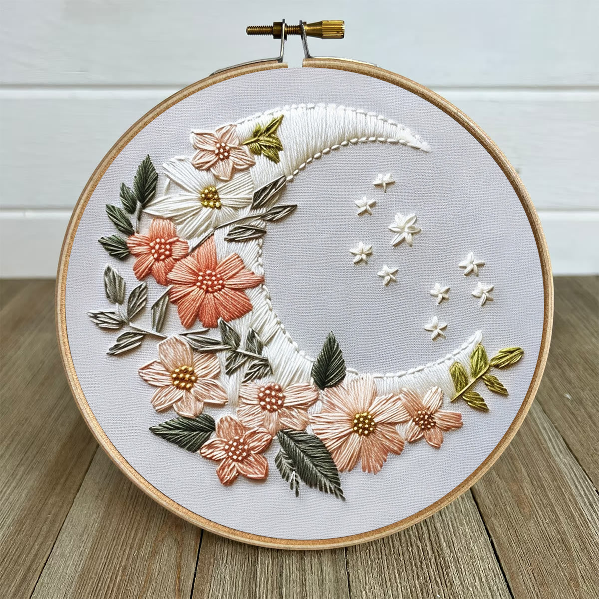 Rubbyoo Embroidery Kit-  Floral Moon