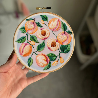 Rubbyoo Embroidery Kit-  Peach Petals