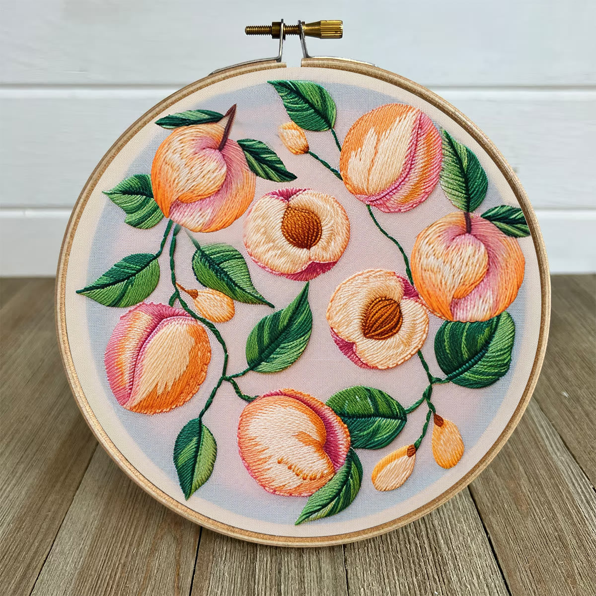 Rubbyoo Embroidery Kit-  Peach Petals