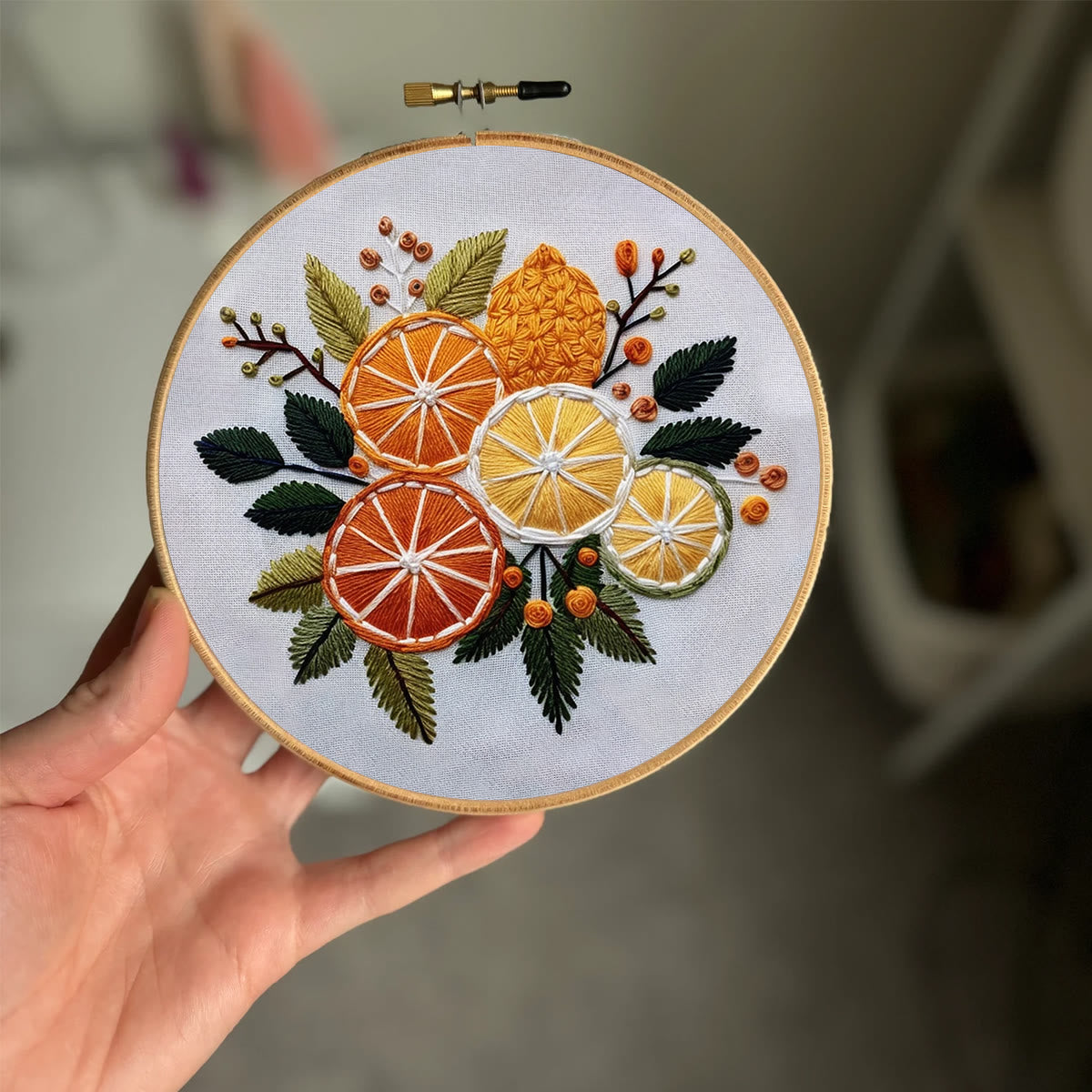 Rubbyoo Embroidery Kit- Orange Slices