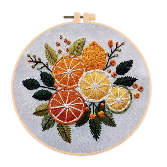 Rubbyoo Embroidery Kit- Orange Slices