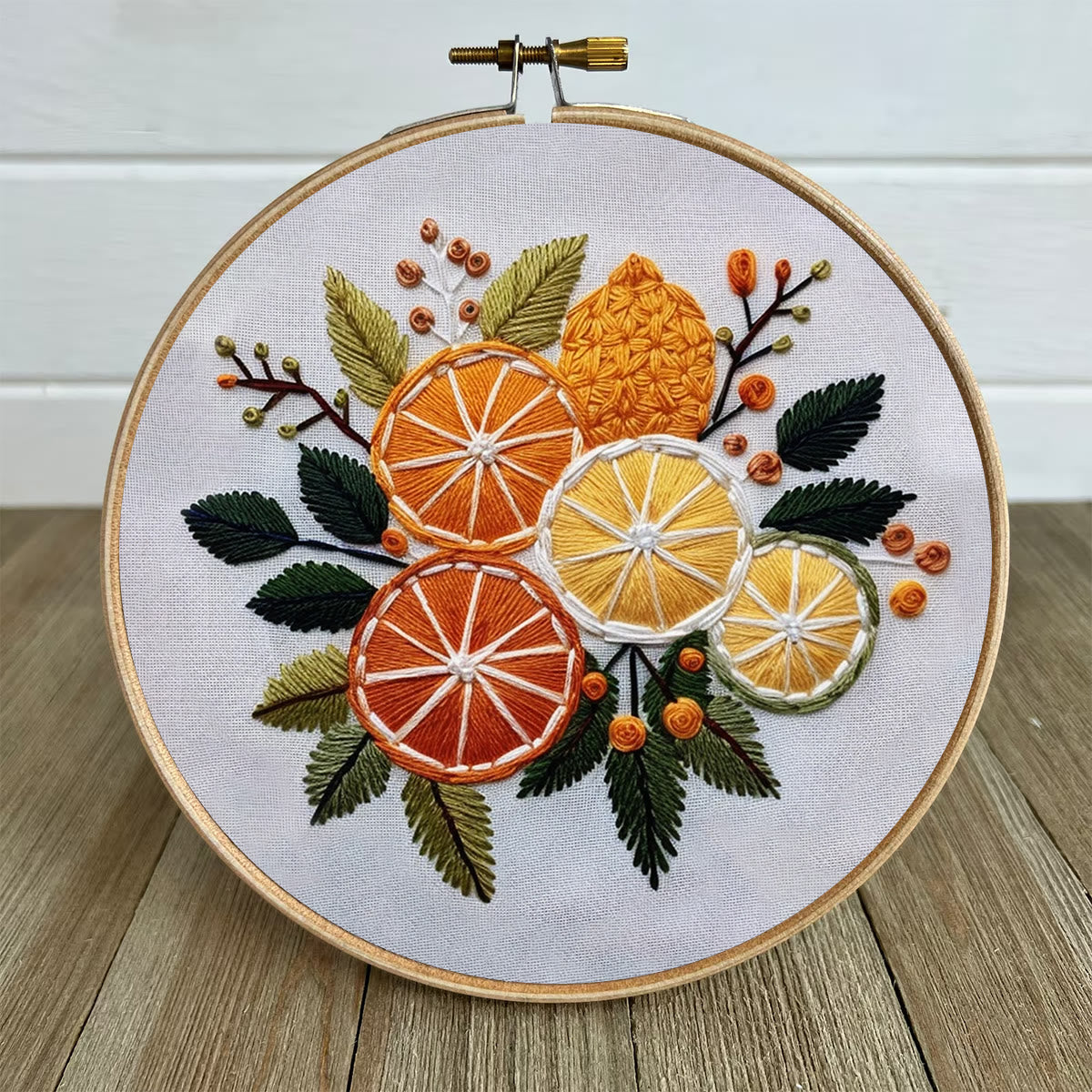 Rubbyoo Embroidery Kit- Orange Slices
