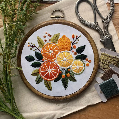 Rubbyoo Embroidery Kit- Orange Slices