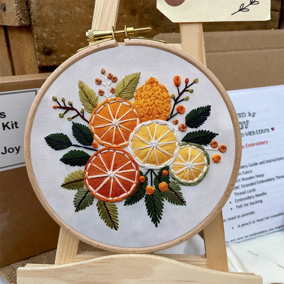 Rubbyoo Embroidery Kit- Orange Slices