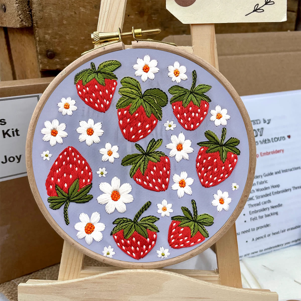 Rubbyoo Embroidery Kit- Sweet Strawberries