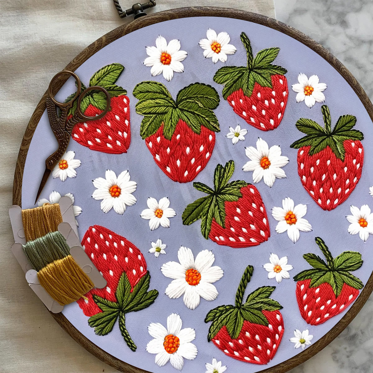 Rubbyoo Embroidery Kit- Sweet Strawberries