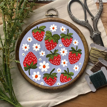 Rubbyoo Embroidery Kit- Sweet Strawberries