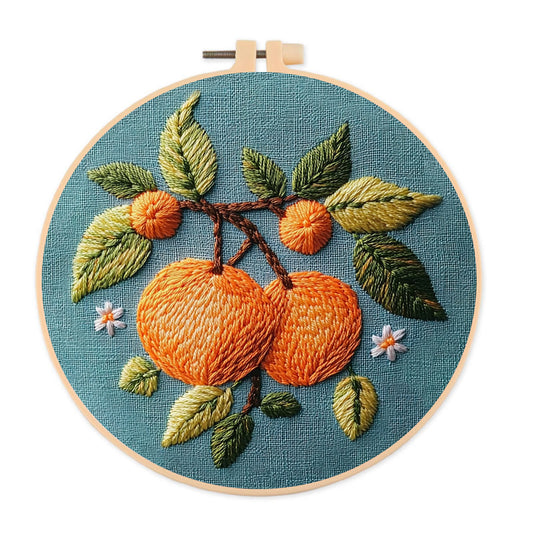 Rubbyoo Embroidery Kit-  Branch Oranges