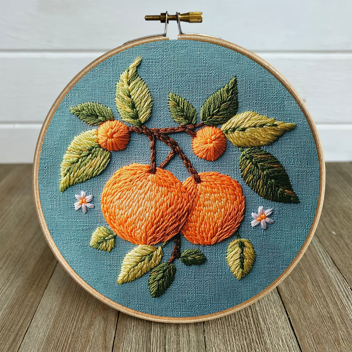 Rubbyoo Embroidery Kit-  Branch Oranges