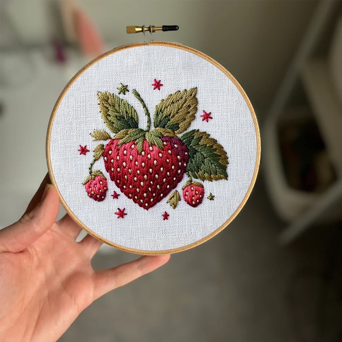 Rubbyoo Embroidery Kit- Cute Strawberry