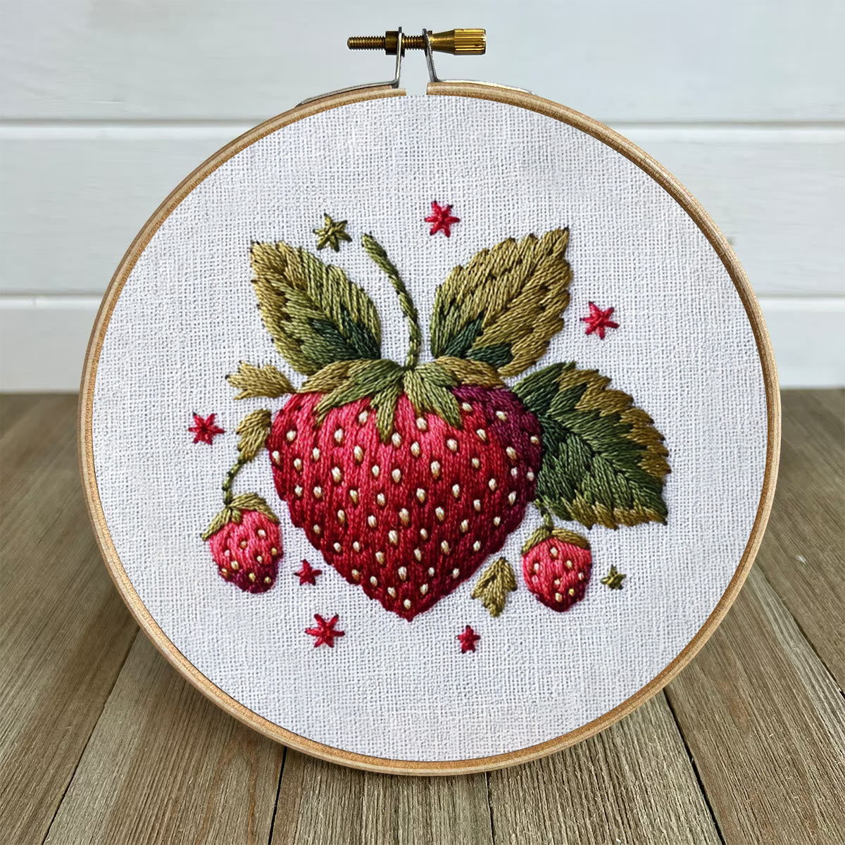 Rubbyoo Embroidery Kit- Cute Strawberry