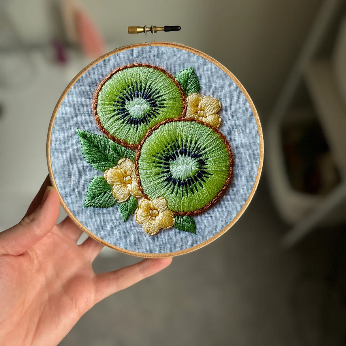 Rubbyoo Embroidery Kit-  Kiwi Fruit