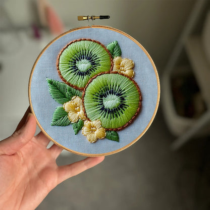 Rubbyoo Embroidery Kit-  Kiwi Fruit