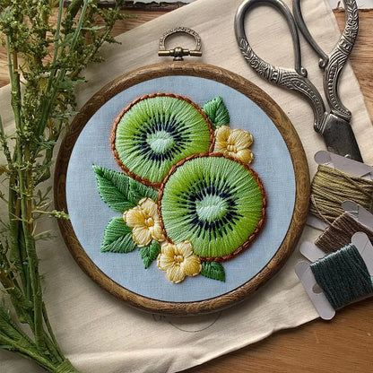 Rubbyoo Embroidery Kit-  Kiwi Fruit