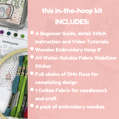 Rubbyoo Embroidery Kit - Flowers Diy Kit For Women