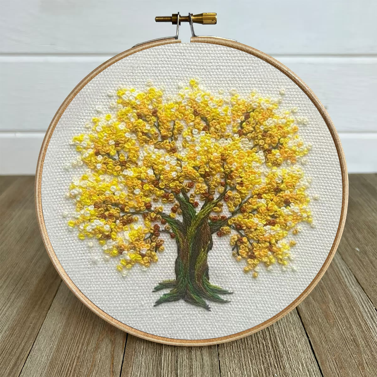 Rubbyoo Embroidery Kit-   Yellow Blooming Tree