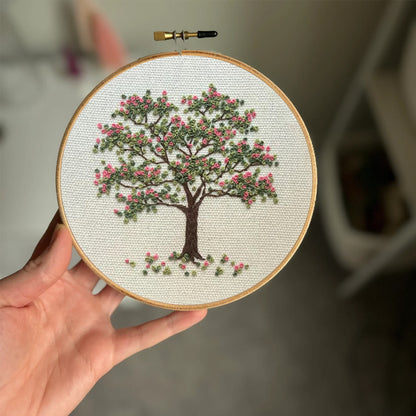 Rubbyoo Embroidery Kit-  Pink Flower Tree