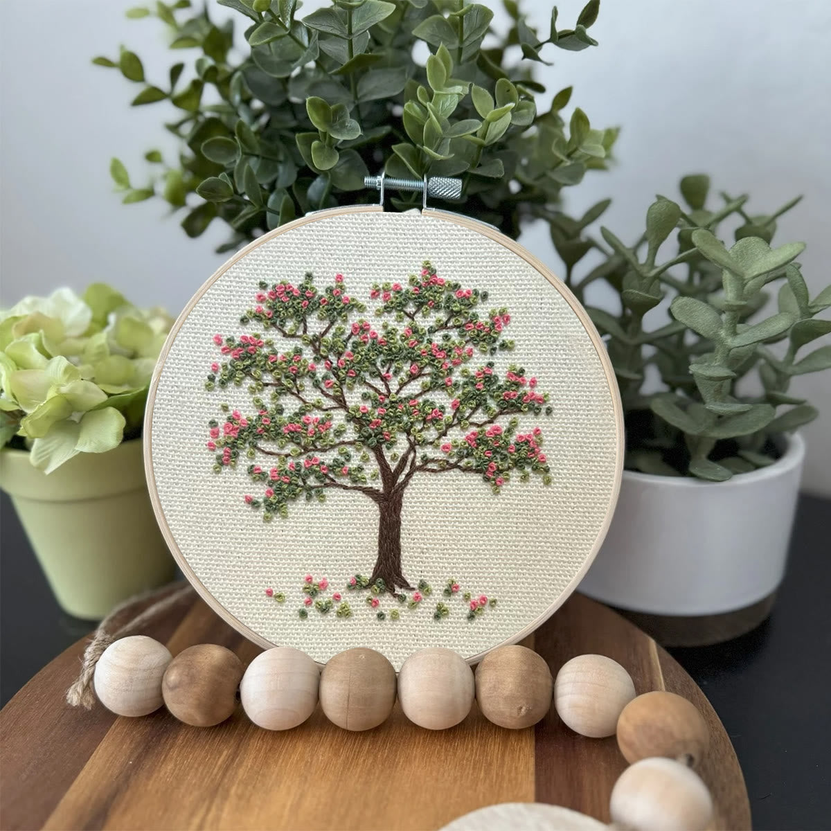 Rubbyoo Embroidery Kit-  Pink Flower Tree