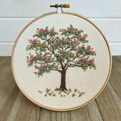 Rubbyoo Embroidery Kit-  Pink Flower Tree