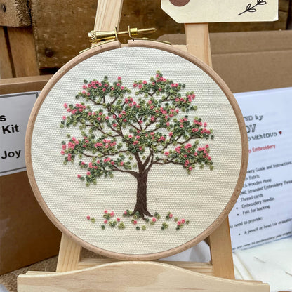 Rubbyoo Embroidery Kit-  Pink Flower Tree