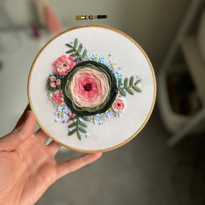 Rubbyoo Embroidery Kit-  Woven Rose Starter Kit For Craft Lover