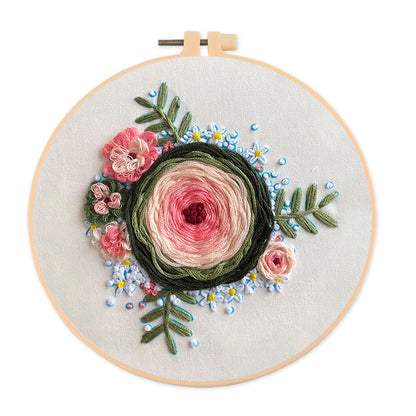 Rubbyoo Embroidery Kit-  Woven Rose Starter Kit For Craft Lover