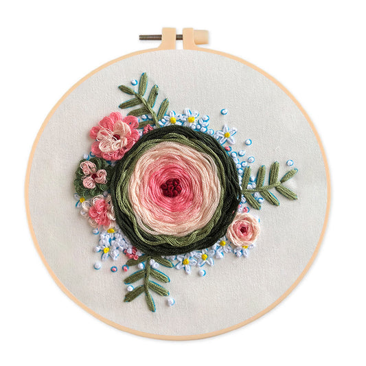 Rubbyoo Embroidery Kit-  Woven Rose Starter Kit For Craft Lover