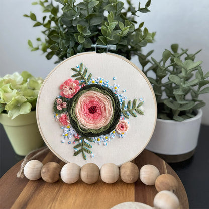 Rubbyoo Embroidery Kit-  Woven Rose Starter Kit For Craft Lover