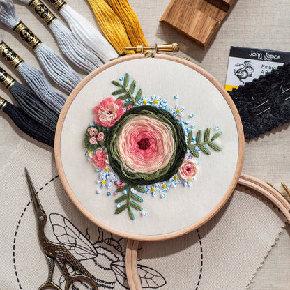 Rubbyoo Embroidery Kit-  Woven Rose Starter Kit For Craft Lover