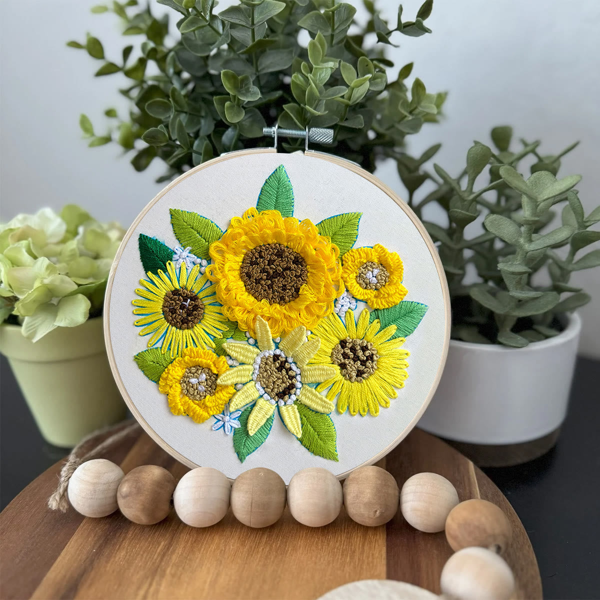 Rubbyoo Embroidery Kit-  Sunflower Starter Kit For Craft Lover