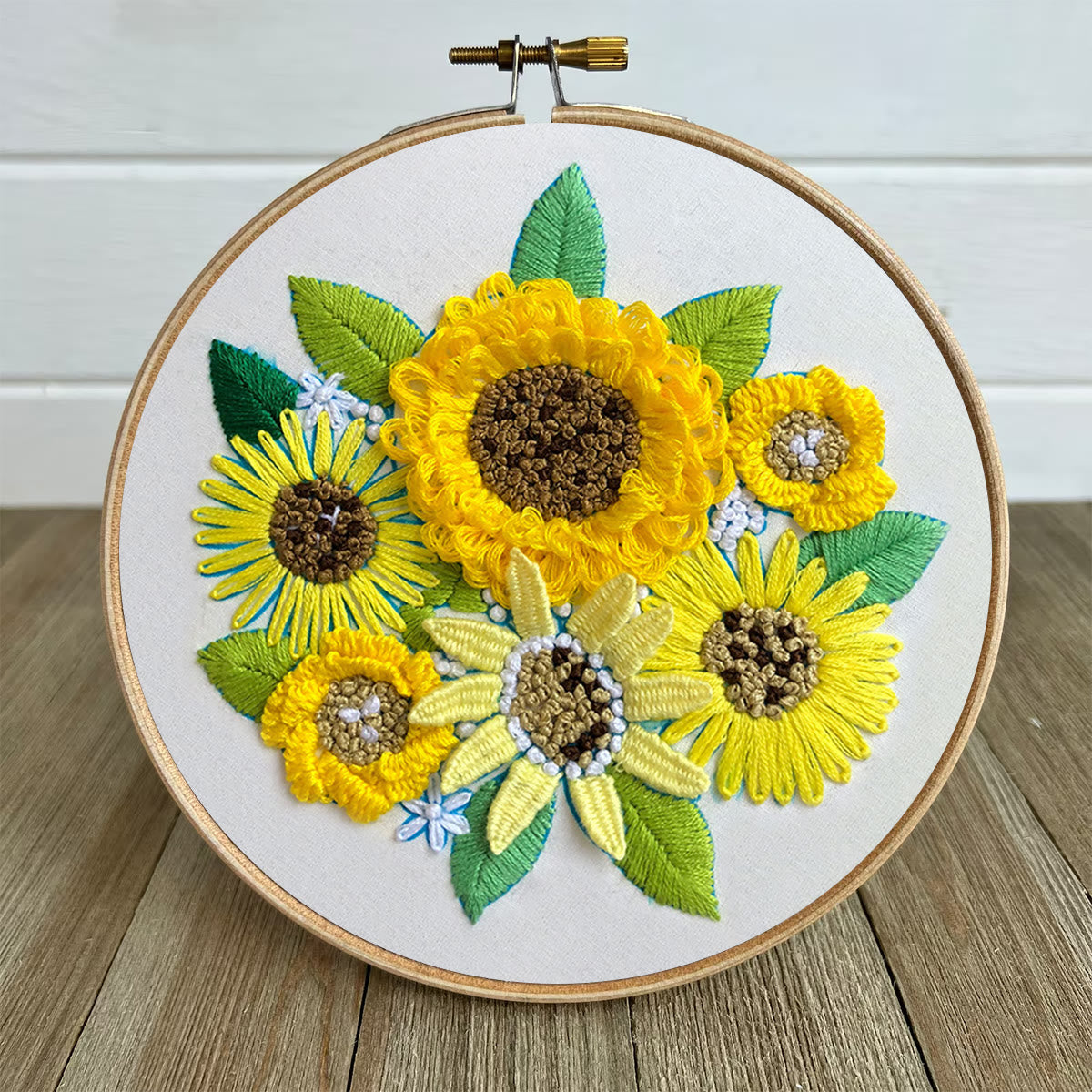 Rubbyoo Embroidery Kit-  Sunflower Starter Kit For Craft Lover