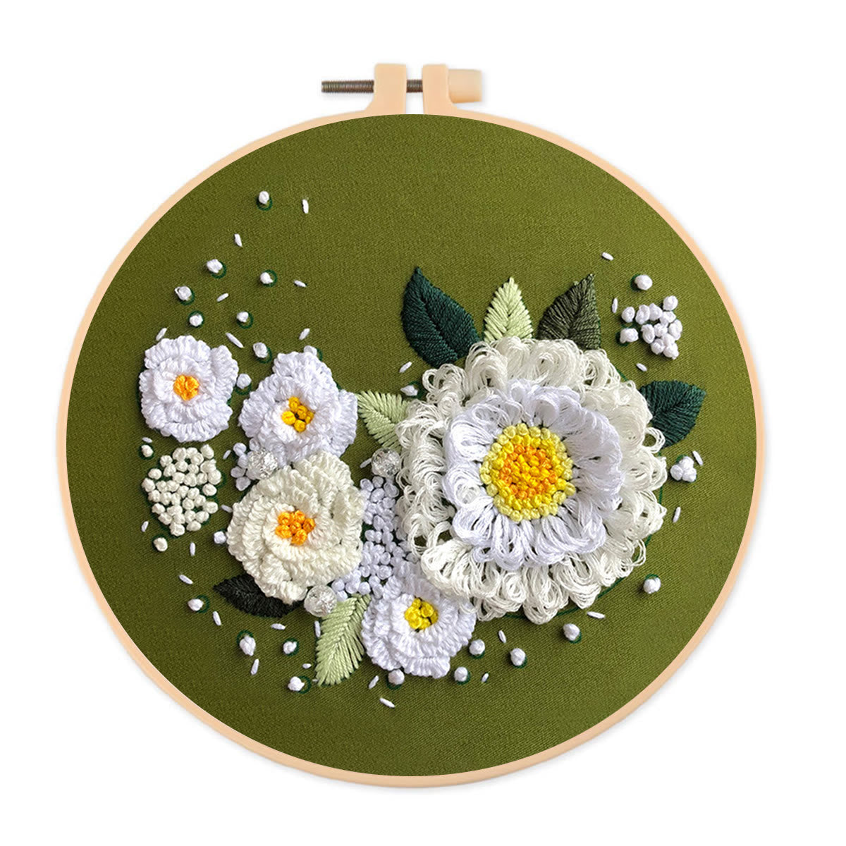Rubbyoo Embroidery Kit-  Daisy Starter Kit For Craft Lover