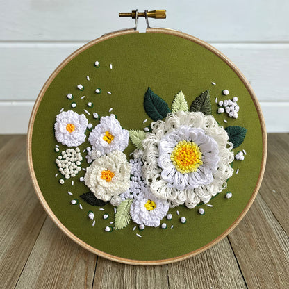 Rubbyoo Embroidery Kit-  Daisy Starter Kit For Craft Lover