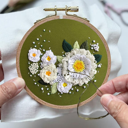Rubbyoo Embroidery Kit-  Daisy Starter Kit For Craft Lover