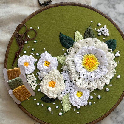 Rubbyoo Embroidery Kit-  Daisy Starter Kit For Craft Lover