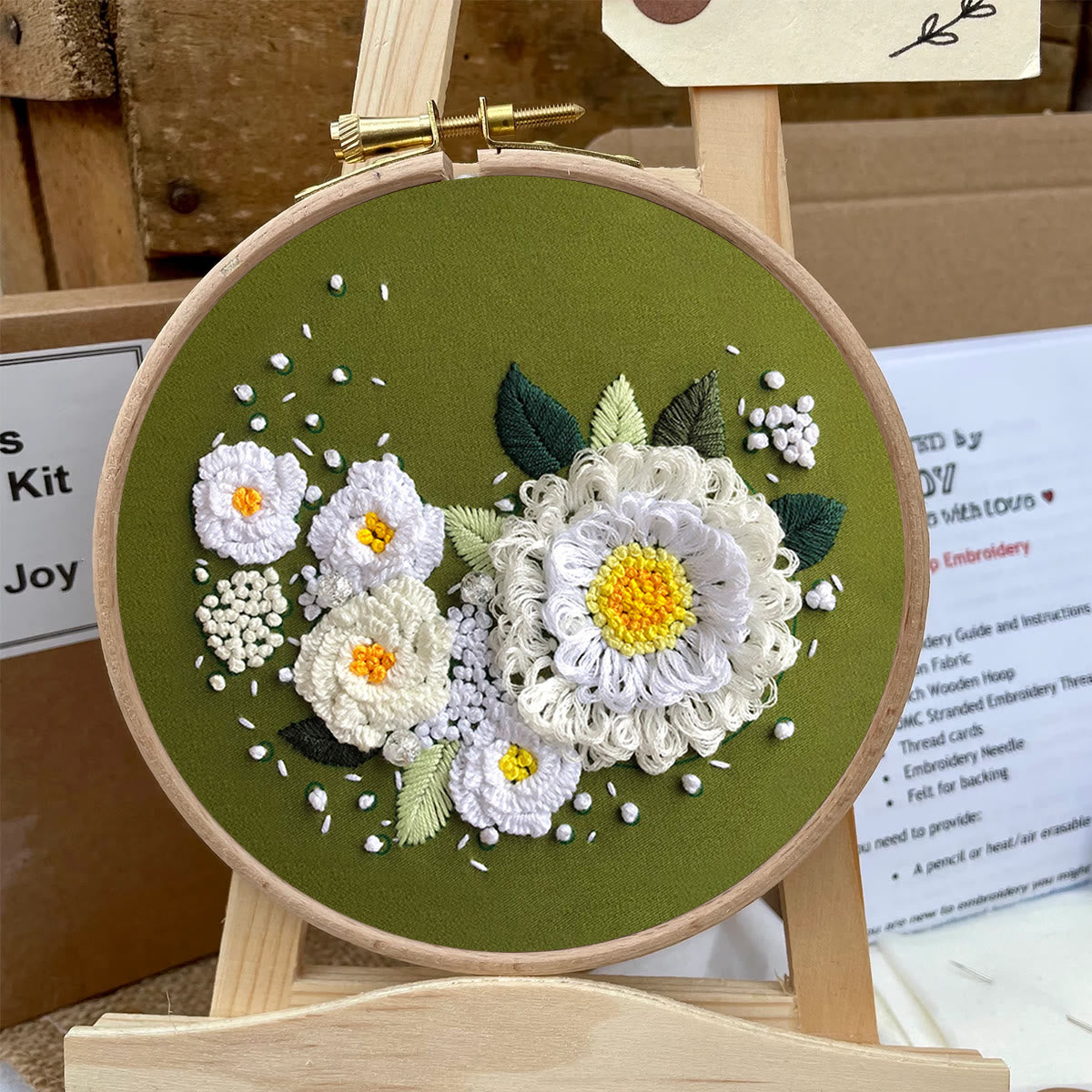 Rubbyoo Embroidery Kit-  Daisy Starter Kit For Craft Lover