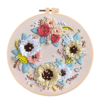 Rubbyoo Embroidery Kit-  Flower Garland Starter Kit For Craft Lover