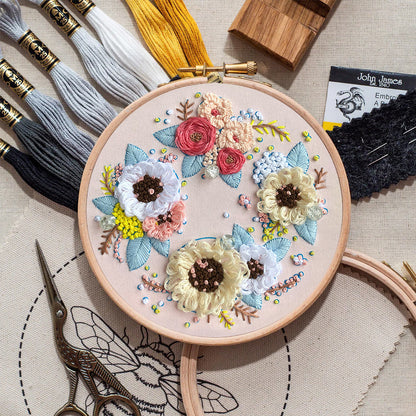 Rubbyoo Embroidery Kit-  Flower Garland Starter Kit For Craft Lover