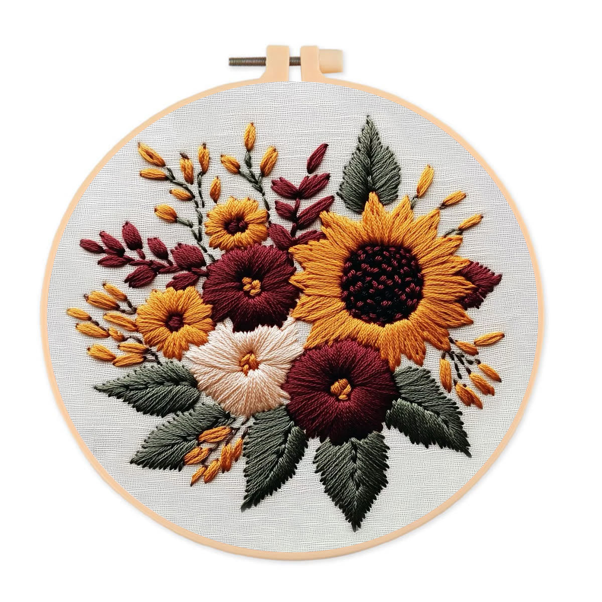 Rubbyoo Embroidery Kit-  Sunflower Cluster 2 | For Craft Lover Hand Stitch