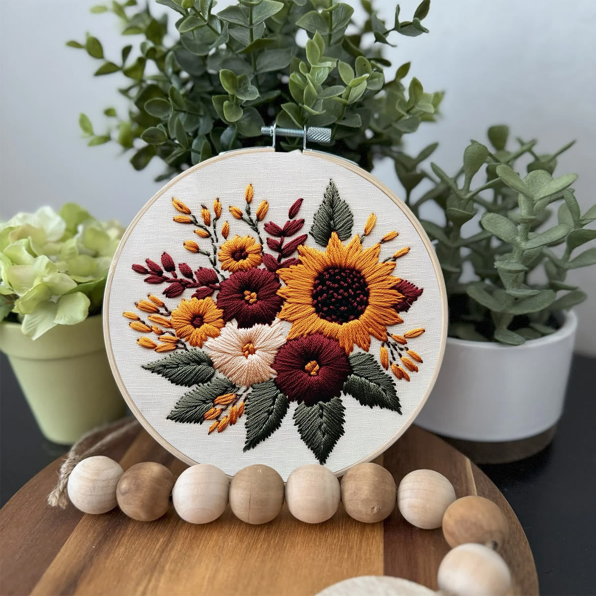 Rubbyoo Embroidery Kit-  Sunflower Cluster 2 | For Craft Lover Hand Stitch