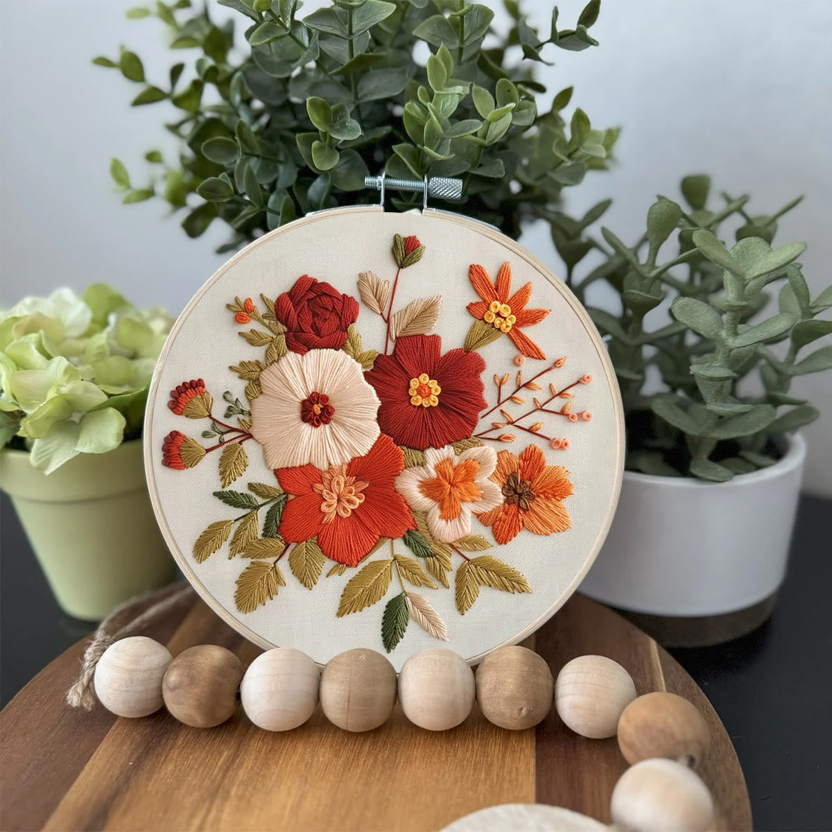 Rubbyoo Embroidery Kit- Autumn Blooms | For Beginners Hand Stitch